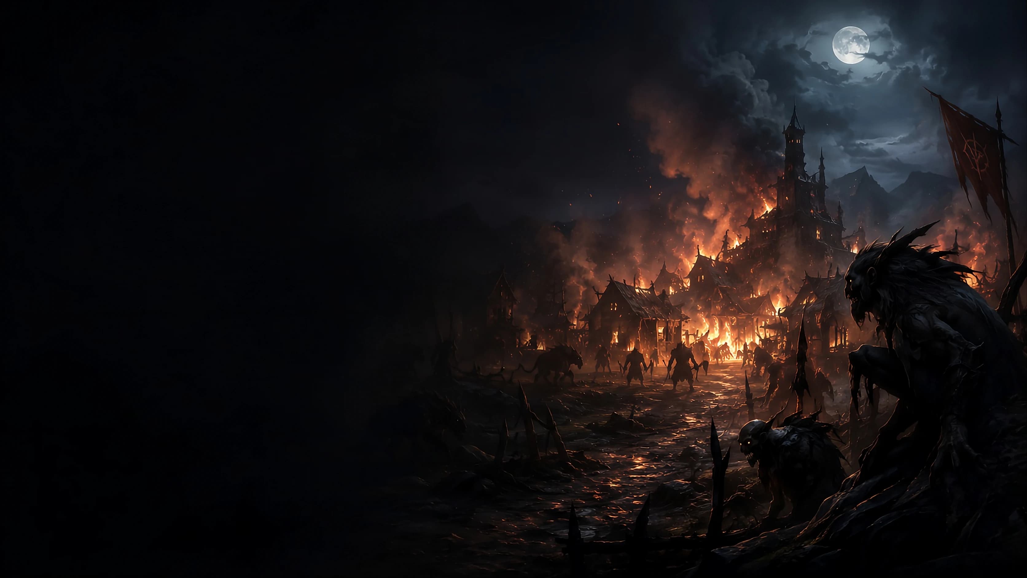 Warriors prepare for battle in a dark dungeon